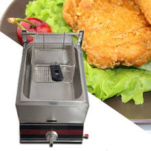 8L single cylinder fryer commercial stainless steel gas fried multi-function oven french fries fried chicken deep fryer 2024 - buy cheap