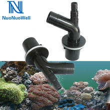 NuoNuoWell-accesorios de tubería de desbordamiento para pecera, sistema de filtro inferior para acuario, Conector de drenaje, Triple filtro negro, codo de PVC 2024 - compra barato