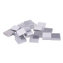 20Pcs 20mm x 20mm x 6mm Aluminum Heatsink Radiator Cooling Fin Silver Tone 2024 - buy cheap