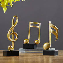 Resin Music Note Sculpture, for Room Decoration, Art Figurine for Living Room Hallway Kids Room Bedroom Office Decoration 2024 - buy cheap