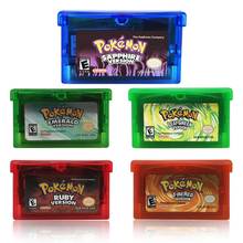 32 Bit Video Game Cartridge Console Card Pokemon Series Emerald/Sapphire/Ruby/Leaf Green/Fire Red English Language US Version 2024 - buy cheap