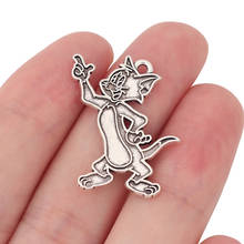 30 x Tibetan Silver Cartoon Tom Cat Charms Pendants for Bracelet Necklace Jewelry Making Accessories 30x23mm 2024 - buy cheap