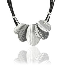 ELOYHI-Collar de cuero doble para mujer, Gargantilla geométrica de alta calidad, Punk, colgante de moda, regalo 2024 - compra barato