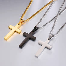 Christian Cross Pendant Necklace Men's Necklace New Fashion Metal Religious Amulet Pendant Accessory Party Jewelry 2024 - buy cheap