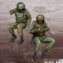 Kits de modelos de figuras de resina 1/35, tema militar, dos figuras sin montar sin pintar, C542 2024 - compra barato