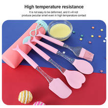 Cooking Set Cute Cartoon Fishtail Pink Silicone Utensils Spatula Soup Spoon Non-stick Shovel Oil Brush Cake Kitchen Baking Tools 2024 - buy cheap