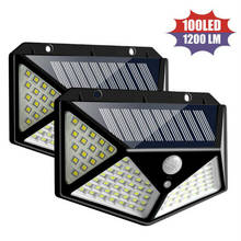3 Modes LED Solar Wall Lamp Four-sided Illumination PIR Motion Sensor Garden Spotlight 100/208LEDs Waterproof Street Light 2024 - buy cheap