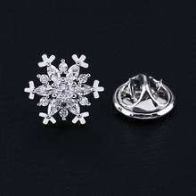 ERLUER Manufacturer Direct Sell Zircon Snowflake Brooch Small Collar Pin Top Grade Anti-revealing Buckle Lapel Pins Brooches 2024 - buy cheap