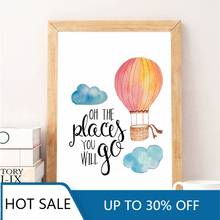 Hot Air Balloon Wall Art Canvas Painting Posters Wall Decor Picture Colorful Print Baby Kids room, home decor, Room decor, spray painting, vertical rectangle 2024 - buy cheap