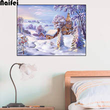 5D Diamond Painting Full Drill Square Round Tree Landscape Sale Embroidery Winter Snow Scenery Home Decoration Diamond Art Gift 2024 - buy cheap