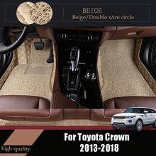 Alfombras de doble capa para coche Toyota Crown, accesorio de cuero Interior, de lujo, 2018, 2017, 2016, 2015, 2014 2024 - compra barato