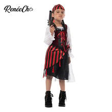 Reneecho Caribbean Pirate Girls Costume Halloween Costume For Kids Captain Cosplay Queen Of The High Seas Costume For Child 2024 - buy cheap