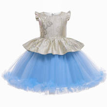 PLBBFZ-vestido de cumpleaños de 3 a 10 años para niñas, tutú para cumpleaños, vestidos de boda para niños, disfraz de encaje, vestido de fiesta de princesa 2024 - compra barato
