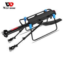 Suporte para bagagem de bicicleta west biking, rack de alumínio para transporte de bike com 20-29 estantes 2024 - compre barato