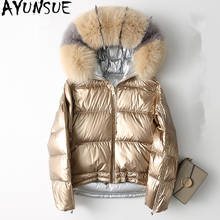 AYUNSUE 2020, abrigo de invierno para mujer, cuello de piel de zorro Real, chaqueta acolchada para mujer, ropa de doble cara, abrigo coreano cálido, abrigo femenino 606 2024 - compra barato