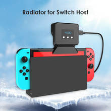Охлаждающий радиатор для игровой консоли Nintendo Switch, USB-разъем, подставка для радиатора, вытяжной вентилятор, температурный дисплей для телевизора, геймпад 2024 - купить недорого