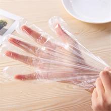 100PCS Disposable Gloves Kitchen BBQ Food Gloves Transparent Removable Oil Resistant Household Cleaning Disposable Plastic Glove 2024 - buy cheap