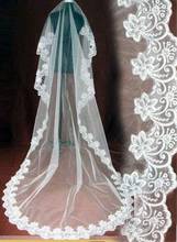 Wedding Bridal 3 Meters Long One Layer Veil Ivory/White Elegant Wedding Accessories Velos De Novia voile de mariee 2021 2024 - buy cheap