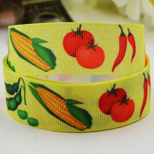 22mm 25mm 38mm 75mm Ruban satin vegetables Character printed Grosgrain Ribbon Hair Accessories party decoration X-02231 10 Yards 2024 - buy cheap