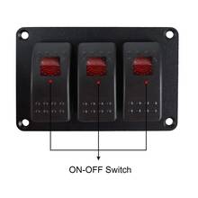 LED Backlit 3 Gang Marine Switch Panel Boat Car Rocket Switch Panel Overheat protection Dash 5 Pin ON/Off Toggle Panel New Style 2024 - buy cheap
