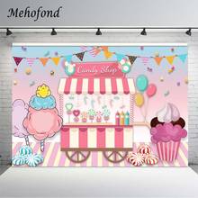 Mehofond Photography Background Birthday Party Candy Shop Lollipop Ice Cream Baby Shower Backdrop Photo Studio Photozone Decor 2024 - buy cheap