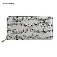 Nopersonality Classic Music Notes Print Leather Wallets for Women Long Female Ladies Clutch Hand Bag Purse Brand Coin Purses 2024 - buy cheap