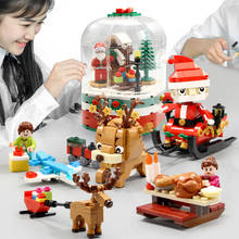 Bloques de construcción de Santa Claus y alce para niños, juguete educativo de ladrillos Compatibles con temática de Feliz Navidad, regalo, 249 piezas, 601090 2024 - compra barato