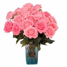 Искусственные шелковые цветы 1 шт./лот, настоящие на ощупь розы, пионы, маленький букет, цветы для домашвечерние, весеннее свадебное украшение, искусственный цветок 2024 - купить недорого
