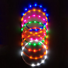 Светодиодный светильник для собак и кошек, перезаряжаемые мигающие ночные ошейники для собак, светящийся USB ошейник, украшение для питомцев, светится в темноте 2024 - купить недорого