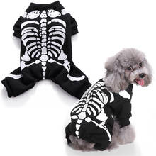 Хэллоуин для домашней собаки дышащий жилет костюм ужас Скелет одежда собаки чихуахуа одежда Teddy одежда для домашних животных D40 2024 - купить недорого