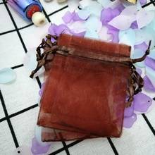 Brown Jewelry Bag Wholesale Pouch Drawstring Pouches Gift Bags Drawstring Organza Bag Packaging Wedding/Birthday Party Supplies 2024 - buy cheap