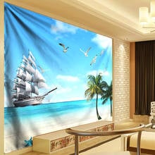 Large Tapestry Beauty Sea Beach Landscapes Wall Hanging Tapestries Home Decor Rectangle Bedroom Wall Art Tapestry 200*300 7 Size 2024 - buy cheap