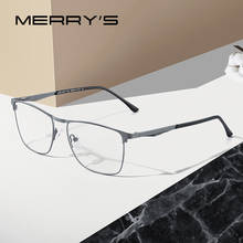 MERRYS-gafas ópticas con montura de aleación para hombre, anteojos cuadrados ultraligeros con prescripción para miopía, de Metal, S2061 2024 - compra barato