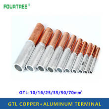 GTL-10/16/25/35/50/70 Compression Copper Aluminum CU-AL Tube Bimetallic Crimp Terminal Cable Wire Connector Splice Sleeve 2024 - buy cheap