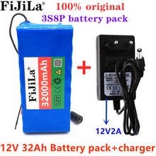 Placa de proteção de bateria de lítio, nova, 100%, 12v, 32ah, 18650, 12v, 18650 mah, capacidade + carregador 2024 - compre barato