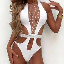 Women's Bandage Push up Beach Patchwork Bandage Sexy Fashion Monokini Bikini Set Swimwear Swimsuit Bathing Suit 2024 - buy cheap