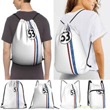 Unisex Drawstring Bags Herbie (Love Bug) Women Drawstring Backpacks Men Outdoor Travel Backpacks Training Fitness Bag 2024 - buy cheap