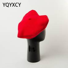 YQYXCY Wool Beret Women Hat Big Love Shape Lovely Woolen Winter Hat Fashion Design Ladies Hats Winter Beret Women Gorras Boina 2024 - buy cheap