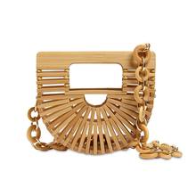 High Quality Women Bamboo Handbags Mini Shoulder Bag Fashion Designer Ladies Crossbody Beach Bags for Women Casual Tote Bag New 2024 - buy cheap