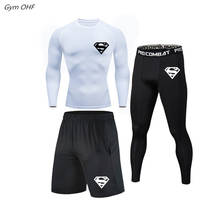 New Men's Rashgard Tracksuit MMA Compression Running Suits Fitness Jogging Workout Quick Dry Men Set Gym Training Sport Set Mens 2024 - buy cheap