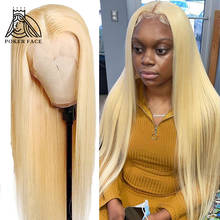 30 Inch Brazilian Straight 613 Honey Blonde Lace Front Human Hair Wigs Transparent Lace Frontal Wigs Pre Plucked Lace Wig Remy 2024 - buy cheap