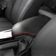 Interior do carro estilo de carbono microfibra couro centro braço capa guarnição para bmw série 3 f30 2013 2014 2015 2016 2017 2018 2024 - compre barato