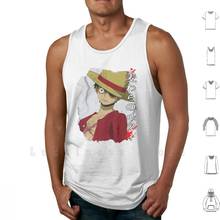 Luffy - One Piece tank tops vest sleeveless Luffy Anime Manga Zoro Sanji Pirate Ace Chopper Japan Nami Hat Devil 2024 - buy cheap