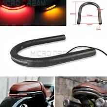 For Kawasaki KZ550 Honda CB 125 175 Yamaha XS Suzuki GS 7/8 Inch Seat Loop Rear Frame Hoop & Red Amber LED Brake Turn Tail Light 2024 - buy cheap