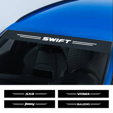 Автомобильные наклейки на лобовое стекло для Suzuki Swift ALTO SX4 Jimny Samurai Baleno Кожанный чехол для ключей от Suzuki Grand Vitara Ignis Celerio Ciaz Equator Ertiga S-Cross 2024 - купить недорого