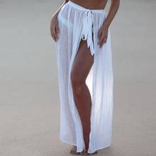 Fashion Women Bikini Cover Up Swimwear Sheer Beach Maxi Wrap Kaftan Skirt Sarong Dress 2024 - buy cheap