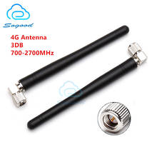 4G антенна 2G 3g GSM LTE полный диапазон частот SMA локоть мужской клей-карандаш разъем 3DB усиление 700-2700 МГц внешняя AP антенна 2024 - купить недорого