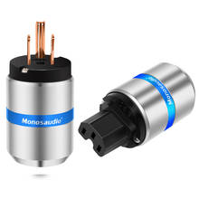 Monosaudio M106/F106 99.998% Red Copper Hifi US Power Plug American Standard Electric Jack&IEC Connector Audio Power Plug 2024 - buy cheap