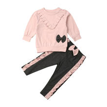 0-4T niñas conjunto de ropa de niño Chico, bebé chica dulce camiseta Top + trajes con pantalones largos conjunto de ropa 2024 - compra barato