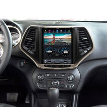Reproductor multimedia estéreo para coche, pantalla de estilo Tesla, Android 9,0, para JEEP Cherokee 2014-2019, GPS para coche, grabadora de cinta de radio, BT 2024 - compra barato